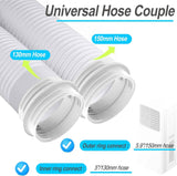 Portable Air Conditioner Exhaust Hose Connector, Both 5.1"/5.9" Exhasut Vent Hoses with Clockwise & Counter Clockwise, Universal Mobile AC Unit Vent Hose Coupler Coupling Extension