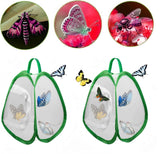 2 Pack Mini Butterfly Habitat Cage- 23 x 25.5 x 21CM, Butterfly Net, Collapsible Insect Mesh Cage- Portable Butterfly Net Habitat with Zipper for Transporting and Raising