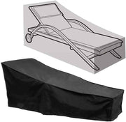 Sun Lounger Cover Waterproof Patio Chaise Lounge Chairs Cover Sunbed Recliner Protective Cover Outdoor Garden Furniture Cover 208 x 76 x 41/79cm