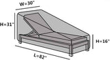 Sun Lounger Cover Waterproof Patio Chaise Lounge Chairs Cover Sunbed Recliner Protective Cover Outdoor Garden Furniture Cover 208 x 76 x 41/79cm