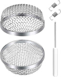 RV Furnace Vent Insect Screen Cover 2 Pack with Installation Tool, Durable Mesh RV Flying Insect Screen for Campers and Trailers, Easy Fit, Rust Proof, Keeps Bugs Out