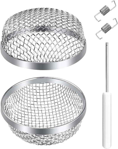 RV Furnace Vent Insect Screen Cover 2 Pack with Installation Tool, Durable Mesh RV Flying Insect Screen for Campers and Trailers, Easy Fit, Rust Proof, Keeps Bugs Out