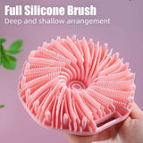 2PCS Scrubbies - Scrubbies The Sud Bud,Silicone Body Scrubber, Exfoliating Body Scrubber for Sensitive Skin, Scrubbies for Body, Silicone Body Brush for Showering, Charcoal (Grey and Black)