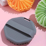 2PCS Scrubbies - Scrubbies The Sud Bud,Silicone Body Scrubber, Exfoliating Body Scrubber for Sensitive Skin, Scrubbies for Body, Silicone Body Brush for Showering, Charcoal (Grey and Black)