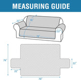 Sofa Cover, 100% Waterproof Slipcover Furniture Protector, Washable Couch Cover with Non-Skid Backing and Elastic Straps for Kids, Dogs, Pets(Sofa, French Oak) Oak