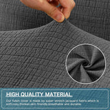 100% Waterproof Armless Futon Cover, Sofa Cover Stretch Jacquard Couch for Futon, Dual Leakproof Furniture Protector Pets, Grey -