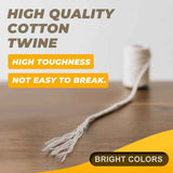 1,200ft (600ft x 2Rolls) Butchers Twine 2mm Cotton String for Cooking Kitchen Meat Turkey Sausage Roasting Baking Gift Wrapping DIY Crafts Crocheting Knitting Naturalwhite ( X 600 Feet ) / Pc 2 Pcs
