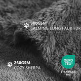 Waterproof Dog Blanket for Couch & Furniture Protection - Super Soft Reversible Throw Large Dogs Cats, Calming Washable Fur Sherpa Pet (50x60 Inch, Grey) Grey 50x60 Inch (Pack of 1)