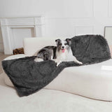 Waterproof Dog Blanket for Couch & Furniture Protection - Super Soft Reversible Throw Large Dogs Cats, Calming Washable Fur Sherpa Pet (50x60 Inch, Grey) Grey 50x60 Inch (Pack of 1)