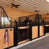 6 Counts Horse Bridle Rack Bracket Hooks Metal Halter Hanger with Tubes and Screws for Barn Supplies, Black -