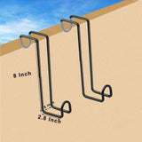 6Pack 8 Inch Tack Hook Heavy Duty Metal Over Rail Hooks Stall for Hanging Horse Bridles Halters and Buckets -