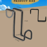 2PCS 4 Inch Tack Hook Heavy Duty Metal Birdle Water Bucket Hanger for Hanging Horse Bridles,Halter and Buckets(Black) -