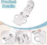 14mm x 30mm Shoe Clips, 10 Pcs Flat Blank Clips Supplies Embellishments for DIY Crafts Decoration Project Shoes Silver -