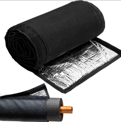 3 Layers HVAC Copper Pipe Insulation Cover, 600D Oxford AC Hose Sleeve, 72x10.2 Inch Flexible Line Wrap for Outdoor Mini Split Central Air Conditioning