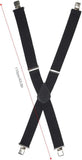 Mens Suspenders, 2 Inches Wide X Back Adjustable Suspenders with Heavy Duty Clips Men's Strip Sling Decor