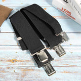 Mens Suspenders, 2 Inches Wide X Back Adjustable Suspenders with Heavy Duty Clips Men's Strip Sling Decor