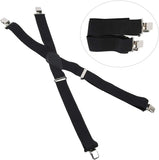 Mens Suspenders, 2 Inches Wide X Back Adjustable Suspenders with Heavy Duty Clips Men's Strip Sling Decor