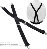 Mens Suspenders, 2 Inches Wide X Back Adjustable Suspenders with Heavy Duty Clips Men's Strip Sling Decor