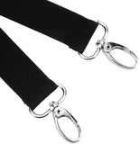 Mens Suspenders,Back Hidden Suspender,Adjustable Stretchable 2.5x110cm/1.0x43.3in Clip Suspenders Fit 4 Metal Buckles Pants for Adult(black)