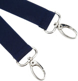 Mens Suspenders,Back Hidden Suspender,Adjustable Stretchable 2.5x110cm/1.0x43.3in Clip Suspenders Fit 4 Metal Buckles Pants for Adult(Navy blue)