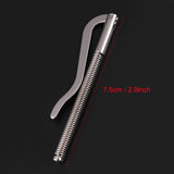 5pcs 75mm Spring Metal Money Clip, Wallet Clamp Organizers For Bifold Purse Nickel Color