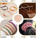 Kumihimo Disk 8 Slots, Wooden Round Wood Braiding Plate Hand Rope Beading Cord Disc DIY Bracelet Loom Weaving Board
