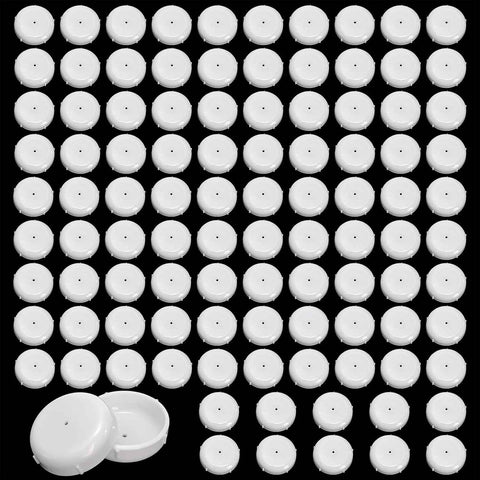 100 Pack 1-1/2 inch Patio Furniture Feet Caps, Wrought Iron Outdoor Chair Glides, Thick Plastic Leg Caps for Metal Chairs & Tables