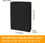 Garden chair covers - 2 pieces waterproof- windproof- UV resistant- hydrophobic Oxford material for terrace sun loungers- including storage bag (110 x 71 cm) - Black
