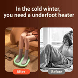 Foot warming cushion - Electric foot warming cushion - Foot warmer - 3 temperature settings - Built-in 6 manual massage heads - Suitable for home, office and dormitories - Warming cushions (green)