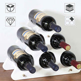Countertop wooden wine rack - Compact and small wine rack - Tabletop wine organizer for 6 bottles of wine - Space-saving bar organizer for home
