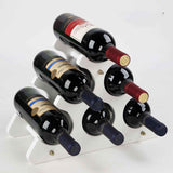 Countertop wooden wine rack - Compact and small wine rack - Tabletop wine organizer for 6 bottles of wine - Space-saving bar organizer for home
