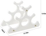 Countertop wooden wine rack - Compact and small wine rack - Tabletop wine organizer for 6 bottles of wine - Space-saving bar organizer for home