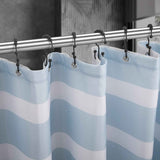 Matzwarte shower curtain hooks (12-pack) - Double hooks made of stainless steel - Hooks with smooth rolling action - Suitable for shower curtains up to 3.3 cm thick - Suitable for shower curtains and waterproof liners. (black)