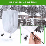Plant frost protection - cold cover - plant cover - with drawstring and zip - 2-pack - 120 * 180 cm - white - for outdoor plants - shrub pots - plants - winter