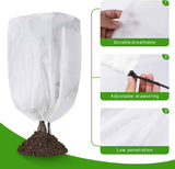 Plant frost protection - cold cover - plant cover - with drawstring and zip - 2-pack - 120 * 180 cm - white - for outdoor plants - shrub pots - plants - winter