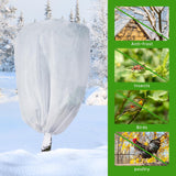 Plant frost protection - cold cover - plant cover - with drawstring and zip - 2-pack - 120 * 180 cm - white - for outdoor plants - shrub pots - plants - winter