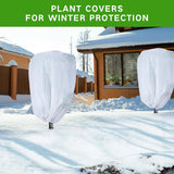 Plant frost protection - cold cover - plant cover - with drawstring and zip - 2-pack - 120 * 180 cm - white - for outdoor plants - shrub pots - plants - winter
