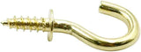 Biaungdo 200 Pcs 1/2" Gold Ceiling Hooks: Metal, Rust Resistant, 200 Mini Screw Hooks for Hanging Lightweight Items