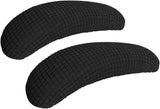 FORCHEER Office Chair Armrest Covers Stretchable Water Resistant Jacquard Elastic Band Short Computer Chair Arm Covers for Desk Chairs 8-13inch Washable 2 Pieces-Black
