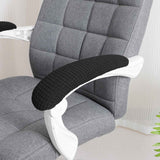 FORCHEER Office Chair Armrest Covers Stretchable Water Resistant Jacquard Elastic Band Short Computer Chair Arm Covers for Desk Chairs 8-13inch Washable 2 Pieces-Black