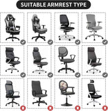 FORCHEER Office Chair Armrest Covers Stretchable Water Resistant Jacquard Elastic Band Short Computer Chair Arm Covers for Desk Chairs 8-13inch Washable 2 Pieces-Black