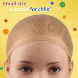 Wig Cap, 4PCS HD Wig Cap or Kids, HD Caps or Wigs Light Brown, Nylon Wig Caps or Kids, Stocking Caps or Wigs, Transparent Invisible Wig Cap or Halloween. Small Wig Cap or Kids, Baby.