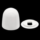 Biaungdo 2 Pcs Universal Tall Toilet Bolt Caps, White Plastic Toilet Floor Caps with Washers Round Push-On Bottom Toilet Bowl Bolt Caps Covers for Home, Office(37mm Height)