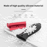 Bangp Silicone Hot Handle Holder,2 Pack,Heat-Insulated Containers for Household Use,Dishwasher Safe Silicone Pot Holder Hot Skillet,Reusable Heat Protection Up to 500° - Red & Black