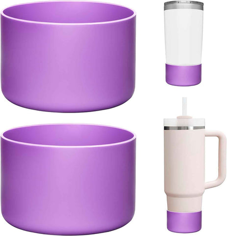 2Pack Silicone Boot Covers | Compatible with Hydro Flask Wide Mouth 20/24oz,Standard Mouth18/ 21/24oz,24oz Travel&2-20oz Water Bottles| 2.75-2.85" Base| Anti-Scratch & Noise Reduction