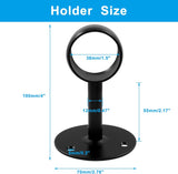 Biaungdo 1-1/2 Inch Curtain Rod Ceiling-Mount Bracket, Stainless Steel Flange Rod Holder Shower Curtain Closet Rod Holder Ceiling Curtain Rod Brackets with Anchor Screw Kit, 4Pcs - Black