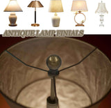 Biaungdo 2 Pcs Solid Brass Lamp Finial Cap Knob with Dual-Thread Screw, Lamp Shade Screw Cap Top Lamps Decoration for Lamps Shade Holder, 3/8 Inch & 1/4-27 Inch