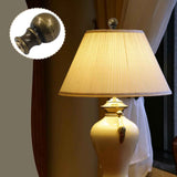 Biaungdo 2 Pcs Solid Brass Lamp Finial Cap Knob with Dual-Thread Screw, Lamp Shade Screw Cap Top Lamps Decoration for Lamps Shade Holder, 3/8 Inch & 1/4-27 Inch