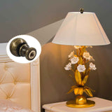 Biaungdo 2 Pcs Solid Brass Lamp Finial Cap Knob with Dual-Thread Screw, Lamp Shade Screw Cap Top Lamps Decoration for Lamps Shade Holder, 3/8 Inch & 1/4-27 Inch