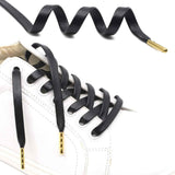 lat PU Leather Laces: Waterproo Shoelaces or Sneakers Boot 2 Pair